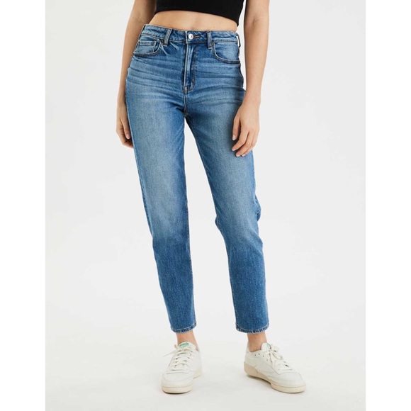 American Eagle Outfitters Denim - AE Stretch Mom Jean High Waist Medium Wash 2